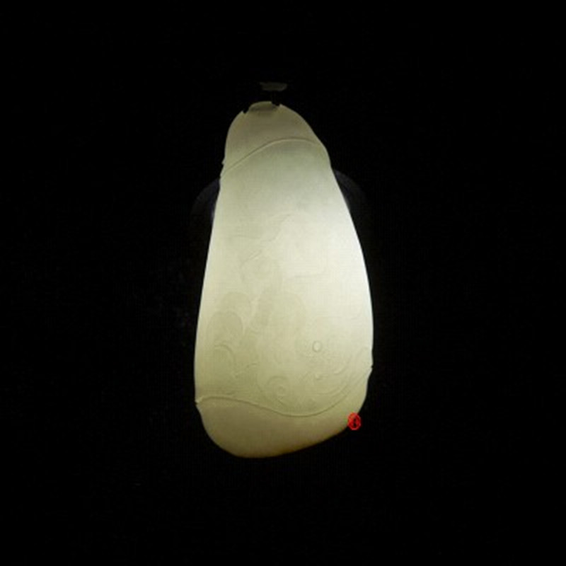 【琢藝軒】新疆和田玉紅皮一級(jí)白玉籽玉 福在眼前