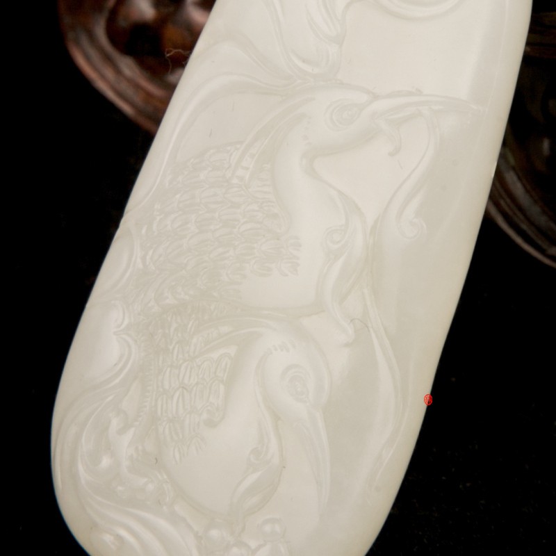 【琢艺轩】新疆和田玉黄皮白玉籽玉挂件 路路有福 25克