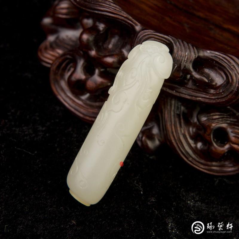 【琢藝軒】新疆和田玉黃皮白玉籽玉掛件 福在眼前 9克