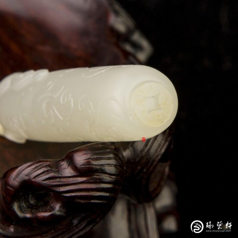 【琢藝軒】新疆和田玉黃皮白玉籽玉掛件 福在眼前 9克