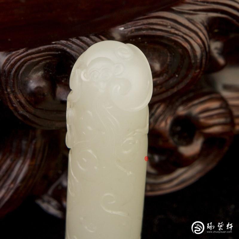 【琢藝軒】新疆和田玉黃皮白玉籽玉掛件 福在眼前 9克