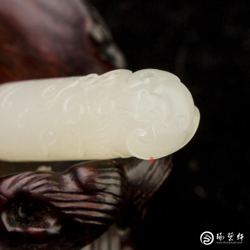 【琢藝軒】新疆和田玉黃皮白玉籽玉掛件 福在眼前 9克