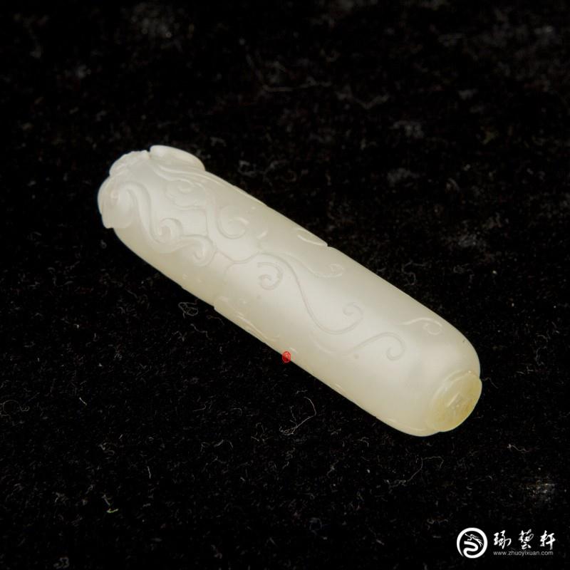 【琢藝軒】新疆和田玉黃皮白玉籽玉掛件 福在眼前 9克