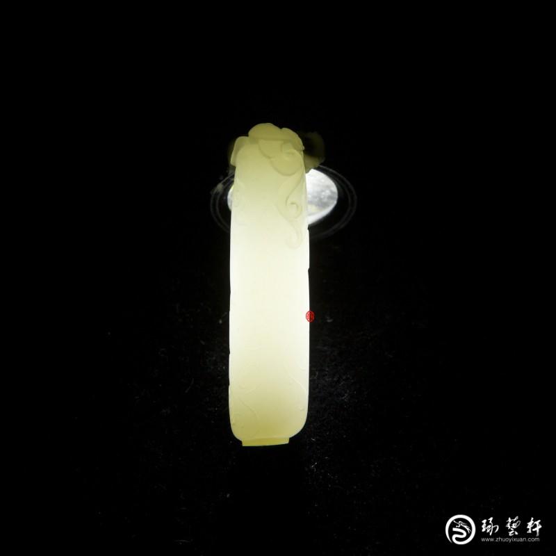 【琢藝軒】新疆和田玉黃皮白玉籽玉掛件 福在眼前 9克