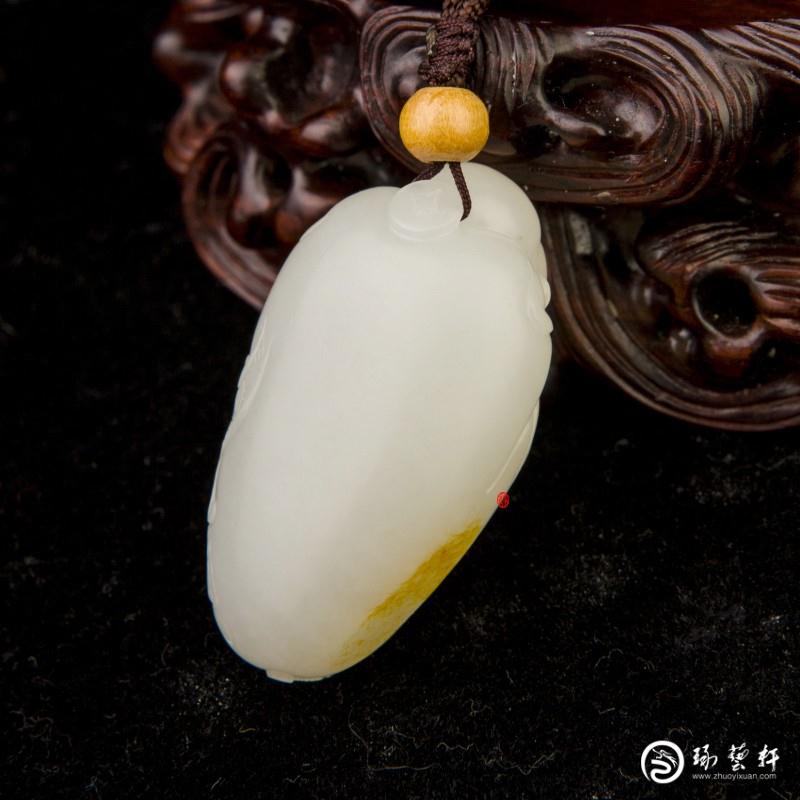 【琢藝軒】新疆和田玉紅皮羊脂白玉籽玉 彌勒佛
