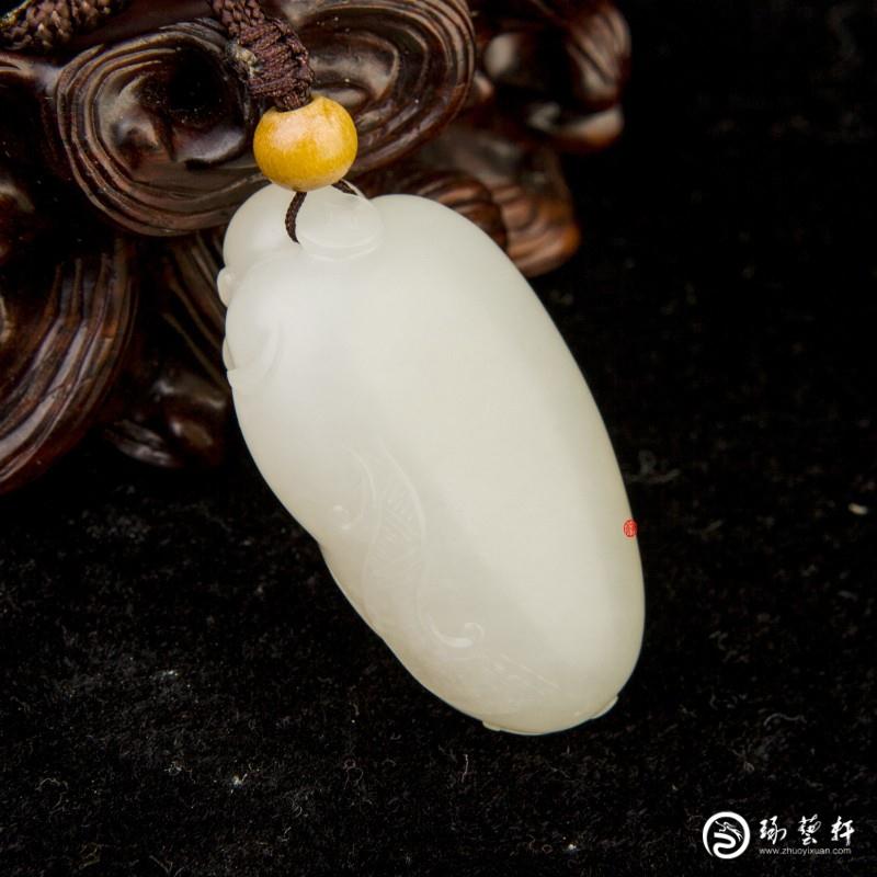 【琢藝軒】新疆和田玉紅皮羊脂白玉籽玉 彌勒佛