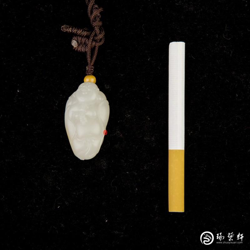 【琢藝軒】新疆和田玉紅皮羊脂白玉籽玉 彌勒佛
