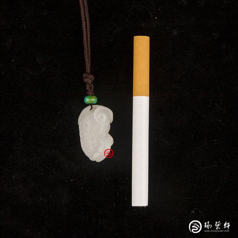 【琢藝軒】新疆和田玉黃皮白玉籽玉掛件  生生有子 6克