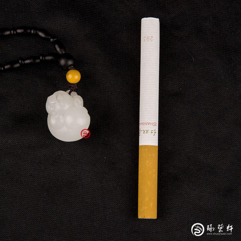 【琢藝軒】新疆和田玉羊脂白玉籽玉掛件  祝福（客戶代賣） 10克