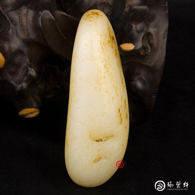 【琢艺轩】新疆和田玉红皮白玉籽玉     原石 134克