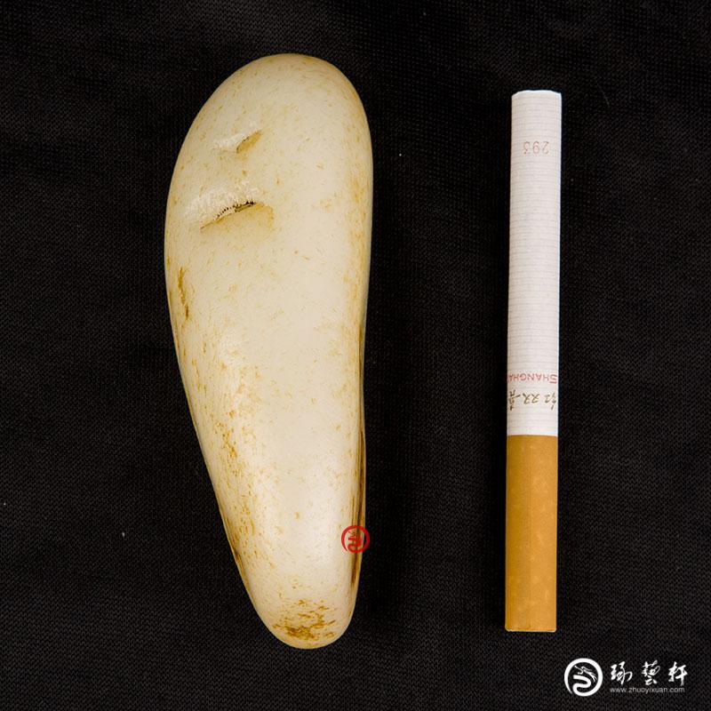 【琢艺轩】新疆和田玉红皮白玉籽玉     原石 134克