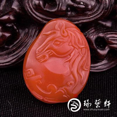 南红玛瑙 马上有福