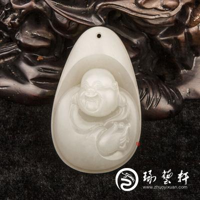 新疆和田玉红皮一级白玉籽玉 弥勒佛