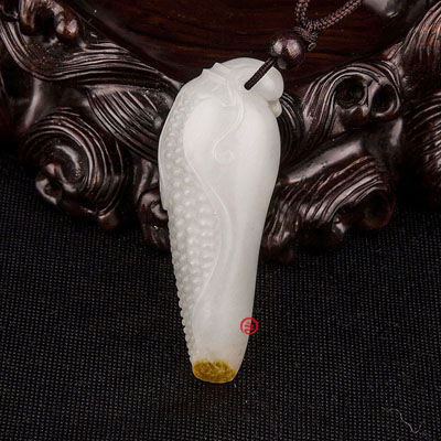 新疆和田玉红皮一级白玉籽玉 多子多福