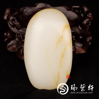 新疆和田玉黄皮羊脂白玉籽玉原石（实价）106克