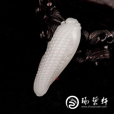 新疆和田玉羊脂白玉籽玉挂件 婷婷玉立 24克