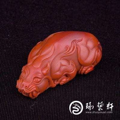 四川凉山南红玛瑙挂件 貔貅 23克