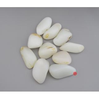 【琢艺轩】新疆和田玉黄皮一级白玉籽玉原石 124克