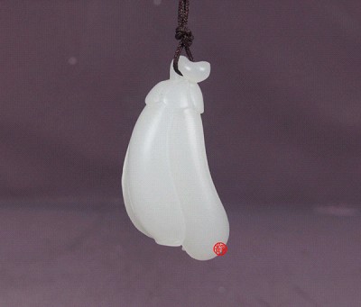 【琢藝軒】新疆和田玉羊脂白玉籽玉 蘭花
