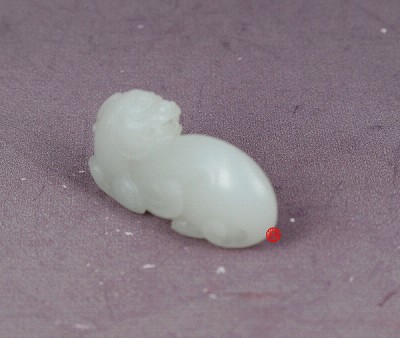 【琢藝軒】新疆和田玉白玉籽玉掛件  貔貅  7克