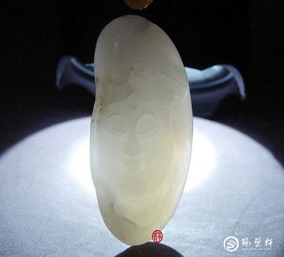 【琢藝軒】新疆和田玉黃皮白玉籽玉 觀音