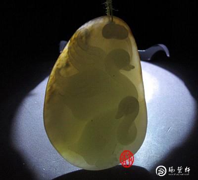 【琢藝軒】新疆和田玉秋梨皮白玉籽玉 恩愛(ài)