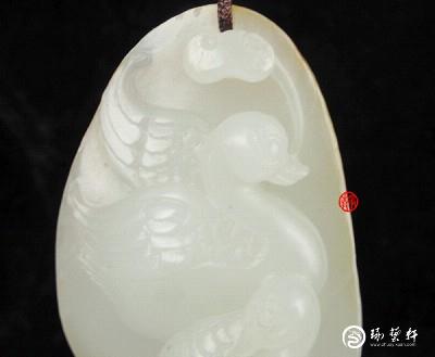 【琢藝軒】新疆和田玉秋梨皮白玉籽玉 恩愛(ài)