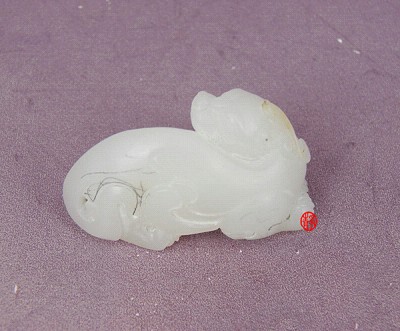 【琢藝軒】新疆和田玉黃皮一級(jí)白玉籽玉掛件 貔貅（已完工） 35克
