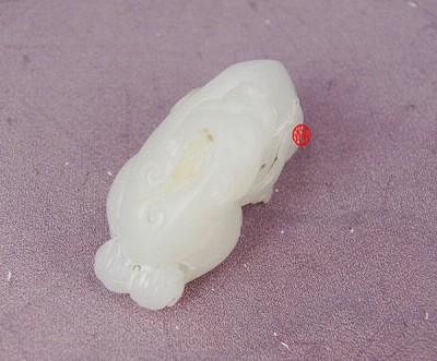【琢藝軒】新疆和田玉黃皮一級(jí)白玉籽玉掛件 貔貅（已完工） 35克