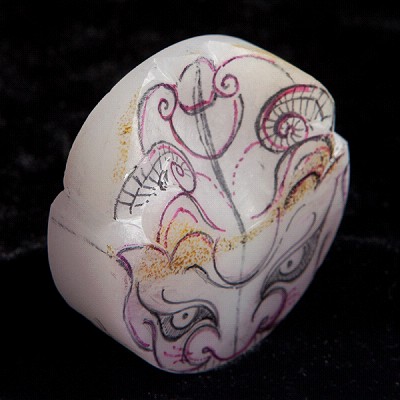 【琢藝軒】新疆和田玉紅皮白玉籽玉原石 虎面 117克