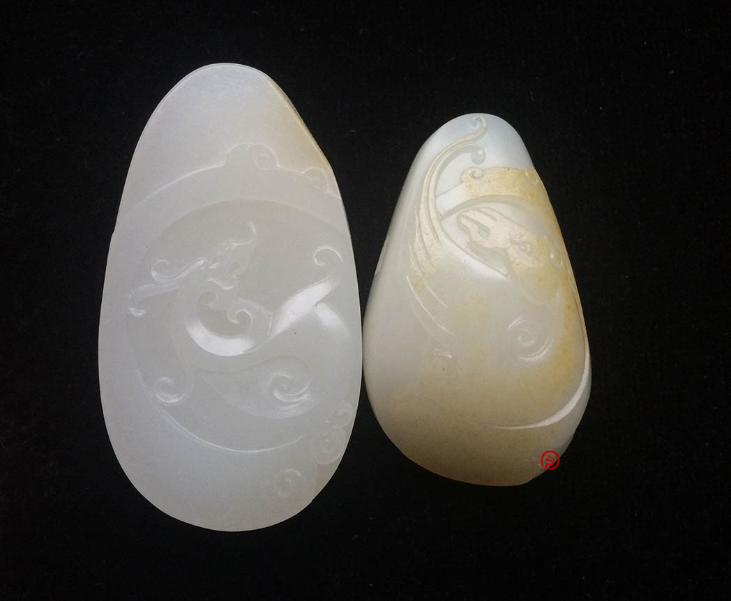 新疆和田玉黃皮白玉籽玉掛件 祥瑞 65克