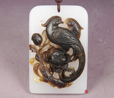 【琢藝軒】神工獎最佳創(chuàng)意作品新疆羊脂白玉玉牌 富貴長壽 65克