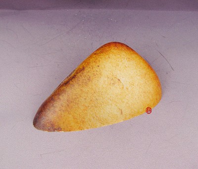 【琢藝軒】新疆和田玉秋梨皮羊脂白玉籽玉 手把件原料 271克