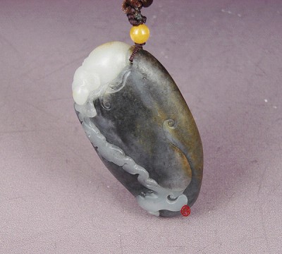 【琢藝軒】新疆和田玉黑白籽玉把件 佛 59克