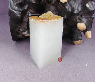 【琢藝軒】新疆和田玉黃皮白玉籽玉原料 132克